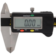 Pied à coulisse digital sans molette - 200 mm - conversion mm/inch - jauge de profondeur - becs doubles croisés_2