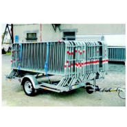 Remorque porte-barrières ECIM - Adaptée pour barrières de ville 2m et 2,5m, PTAC 750 kg, châssis galvanisé_2