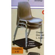 14031a824 - Chaises empilables Millet-Culinor - Polypropylène, dimensions L. 0.44 x P. 0.50 x H. 0.80m_2