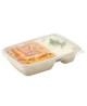 627503 - Boîte à couvercle indépendant en pulpe de canne à sucre - 2 compartiments - Écologique, biodégradable et micro-ondable_2