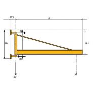 Potence triangulée à profil IPE - Fayat Entreprise TP - Charge 125 à 2500 kg - Portée jusqu'à 10 mètres_2
