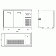 Refroidisseur de bière 2 portes 1r l1550mm 7489.5310 COMBISTEEL_2