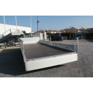 Remorque plateau HUMBAUR HN 306225 GR - 2 essieux, roues surbaissées, ridelles alu_2
