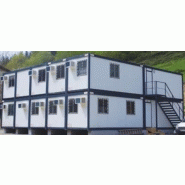 Bungalow de chantier - réfectoire, bureau, vestiaire - modulable et empilable avec structure galvanisée et panneau sandwich_2