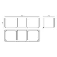 Jardinière Lido 130207 - Komserwis - Acier verni - Hauteur 102 cm_2