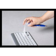 Stylo spray publicitaire - bille plastique encre bleue avec spray désinfectant - capacité 3 ml_2