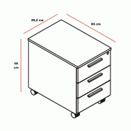 Caisson mobile exécutif Quando - MDD - Noyer_2