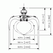 Grappin séries pulpe 04 Rotobec - Polyvalent et robuste pour bois court - Capacité 0,25 à 2 cordes_2