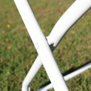 Lot de 8 chaises pliantes de réception - Usage professionnel intensif - Intérieur/Extérieur - PEHD et acier - Résistantes et pliables_2