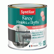 Peinture meuble et boiserie rénov' SYNTILOR - noir mat 0.5 l - anti chocs, taches, rayures_2