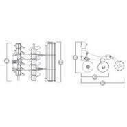 California - cultivateur agricole Niubo - déchaumeur à disques 550 à 1025 kg - disques dentés et montage en X_2
