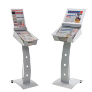 Distribdoc® avec capot et porte-visuel A4 paysage - Présentoir-distributeur mobile Réf : 312422_2