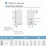 Chauffe-eau électrique Chaufféo blindé vertical mural standard 200L - Atlantic - 021117_2
