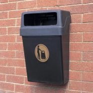 Hooded Trimline 25 - Poubelle publique Glasdon - 25 litres, corps en Duraplus et capot en Durapol_2