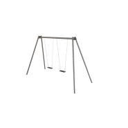 Balançoire double Aires de Jeux - Acier inoxydable ou peint - Conforme EN1176 - Référence BTBAL01_2