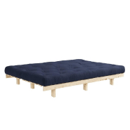 Banquette convertible futon LEAN - Pin massif - Coloris bleu marine - Couchage 130x190 cm - Marque KARUP_2