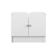 Meuble sous-vasque Riva Design blanc 2 portes - sobre et contemporain avec charnières réglables_2