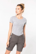Bermuda léger multipoches femme - Réf: K756 - 100% coton, tissu popeline lavé, marque Kariban_2