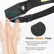 Lampe Frontale Led 2023 Rechargeable Torche Frontale Puissante Etanche USB 1200mAh COB XPE 5 Modes lumineux_2