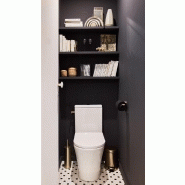 Poubelle de salle de bains 3L - or mat - Wenko Lou - inox avec récipient plastique amovible_2