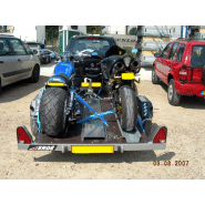 Remorque sans frein de fabrication française avec la structure châssis modulaire en acier galvanisé pour le transport de 2 moto - erde - ch 751 te2_2