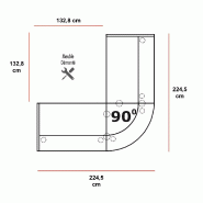 Banque d'accueil d'angle arrondie Valde - MDD - Blanc brillant_2