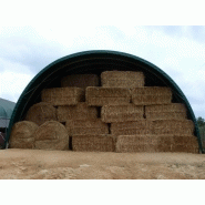 Tunnel de stockage 12 m / ouvert / structure en acier / couverture en pvc / avec fondation_2