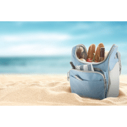 Sac isotherme zippé - bandoulière réglable - 600D polyester - couleur bleu ciel_2