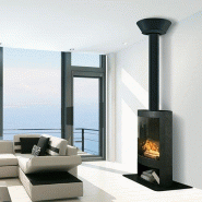 Finition plafond DECO+ poujoulat 12cm  / THERMINOX TZ - Ø 130 Blanc_2