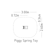 Jeu sur ressort Piggy 1 place - réf 8044672 - Beige - Fondation à enterrer - Hags_2