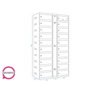 Paralocker i20 - Armoire de stockage et de rechargement sécurisée avec 20 casiers individuels_2