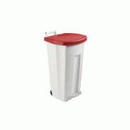 POUBELLE a pedale 90l BOOGY blanc avec couvercle coloris au choix_2