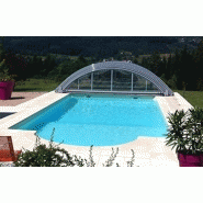 Abri piscine mi-haut Borneo / téléscopique / motorisé / en aluminium thermolaqué et polycarbonate alvéolaire_2