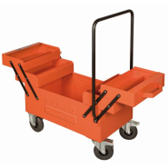 Caisse à outils métallique à compartiments sur roues - 195 mm x 637 mm x 1 203 mm - Cantilever - 1497MBW_2