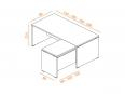 Bureau individuel ALECTON avec retour - Atra_2
