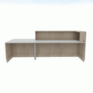 Bureau d'accueil mixte avec PMR Delta Plus - Mobel Linea - 202, Droite, Acacia clair_3