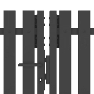 Vidaxl portail de clôture de jardin acier 4x2 m anthracite 146336_2