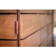 Abris pour conteneurs avec habillage en bois naturel