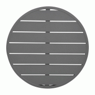 Plateau de table rond en aluminium gris foncé 580 mm | Bolero - FX037_2