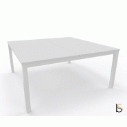 Bureau 2 personnes Tempo avec passe-câbles  - Mobel Linea - 140, Blanc, Blanc_2