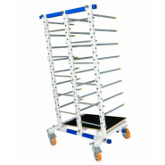 Chariot à étagères polyvalent et maniable pour le séchage de peinture et le transport - MASTERFLEX LT_2