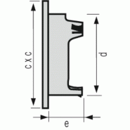 Grille de ventilation extérieures coloris sable ø 80 mm - spéciale façade - getm pour tubes pvc et gaines