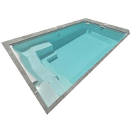 Petite piscine en coque -10 m2 - 2 places assises, 1 allongée - 4,40 x 2,24 x H 1,25 m - Couleurs variées_2