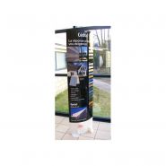 Totem en carton elliptique Bikom - 60x190 cm - pliable avec pieds en Akilux et options personnalisables (PLV)_2