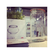 Bocaux en verre WECK - Tube 1575 ml Ø 100 mm avec couvercles en verre et joints (clips non inclus) - WN000047_2