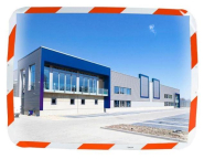 Miroir contour Rouge et blanc Eco - Vision à 90° - Qualité Ecomir - Incassable et anti-UV_2