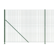 Vidaxl clôture en treillis métallique avec bride vert 1,6x10 m 154148_2