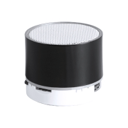Enceinte Bluetooth - Boîtier plastique noir - Pile rechargeable intégrée avec gravure lumineuse LED_2