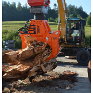 Croque souche - Équipement pour pelle jusqu'à 10 t - Fend et charge les gros troncs d'arbres_2