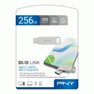 PNY DUO LINK lecteur USB flash 256 Go USB Type-A / USB Type-C 3.2 Gen 1 (3.1 Gen 1) Acier inoxydable_2